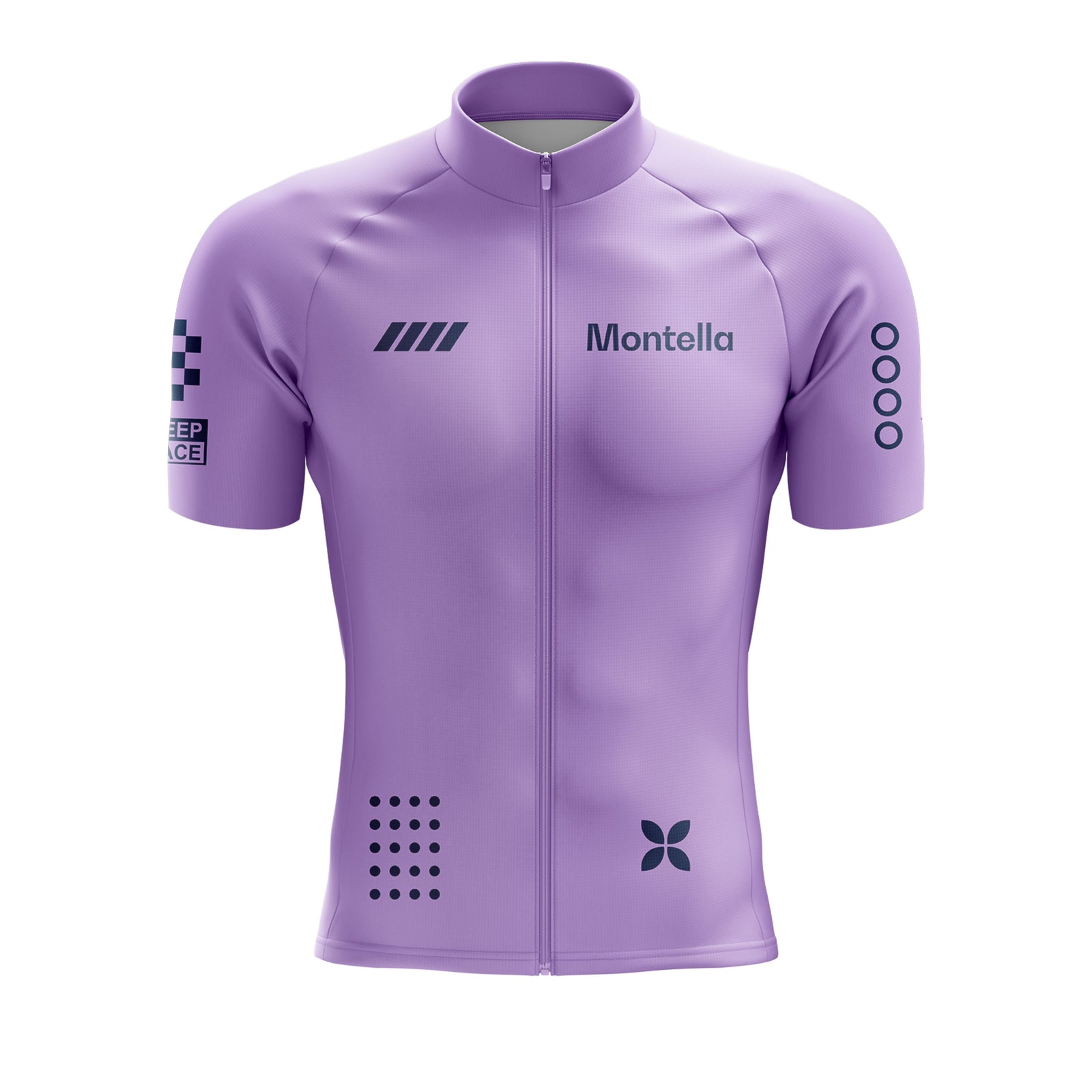 Jersey de ciclismo azul del lado de los hombres