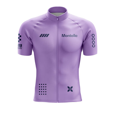 Jersey de ciclismo azul del lado de los hombres