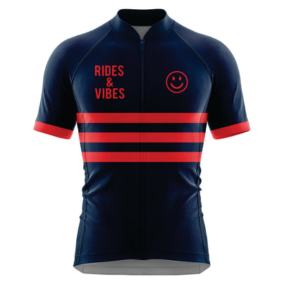 Jersey de ciclismo azul del lado de los hombres