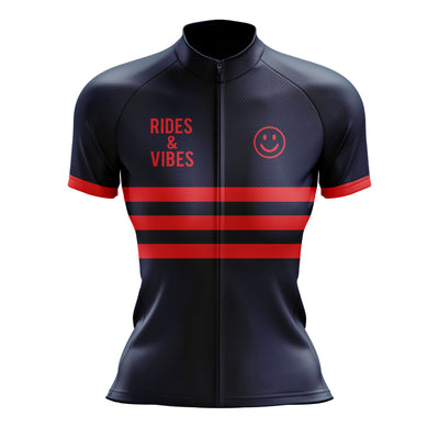 Jersey de ciclismo de gradiente rosado de mujeres