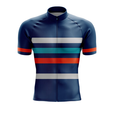 Jersey de ciclismo azul del lado de los hombres