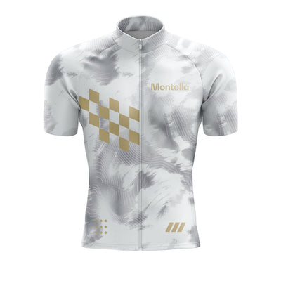 Jersey de ciclismo azul del lado de los hombres