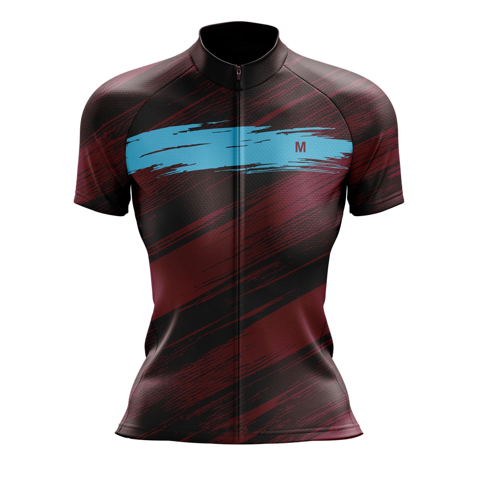 Jersey de ciclismo de gradiente rosado de mujeres