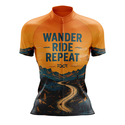 Jersey de ciclismo de gradiente rosado de mujeres