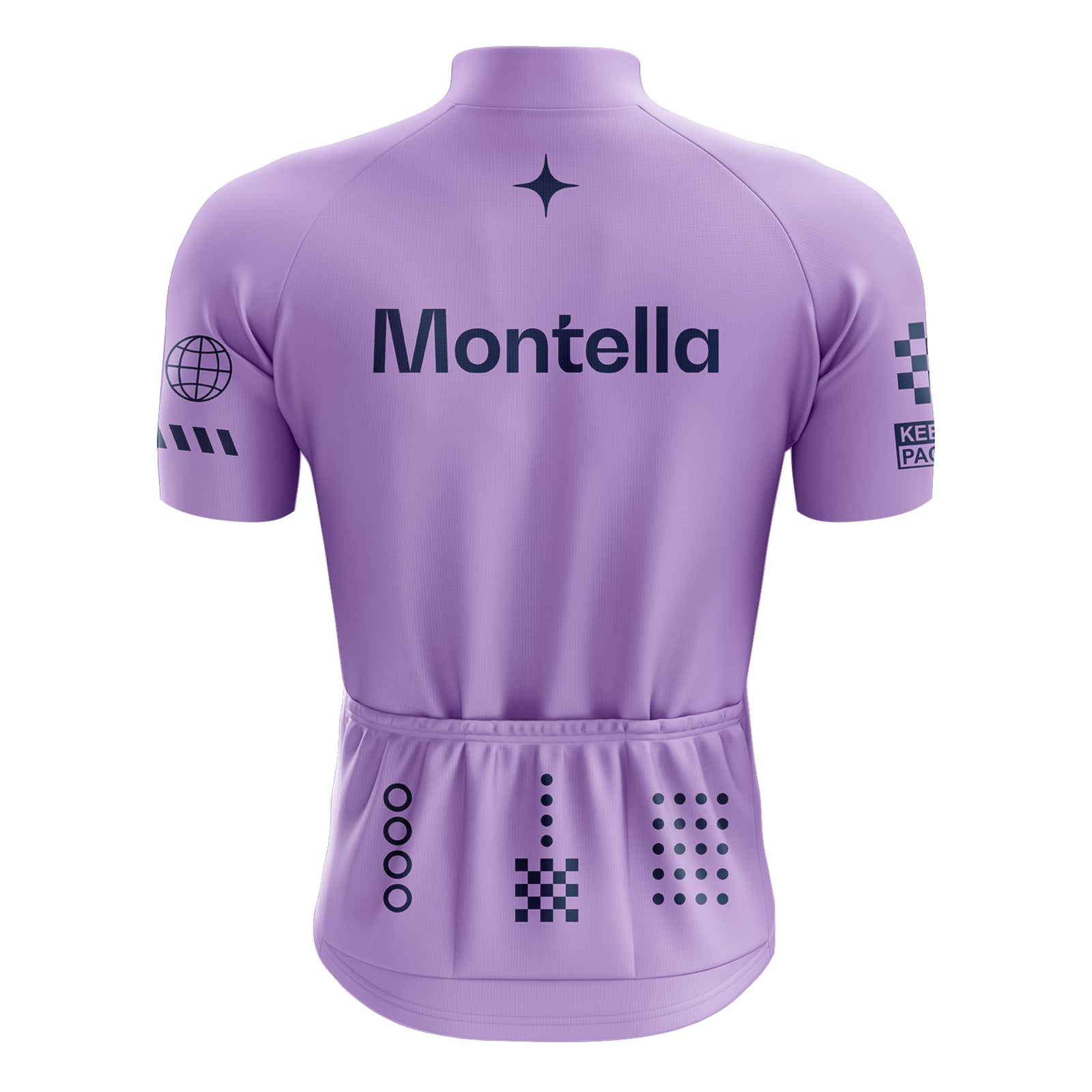 Jersey de ciclismo azul del lado de los hombres