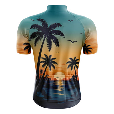 Jersey de ciclismo azul del lado de los hombres