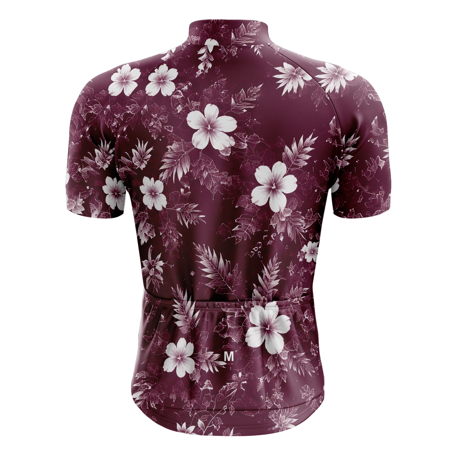 Men's Burgundy Floral Cycling Jersey 26/18 Edition