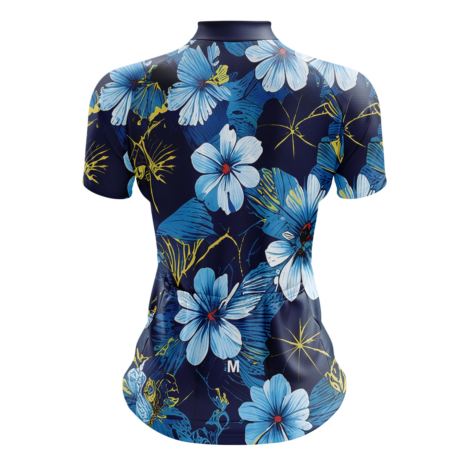 Women's Blue Flowers Cycling Jersey