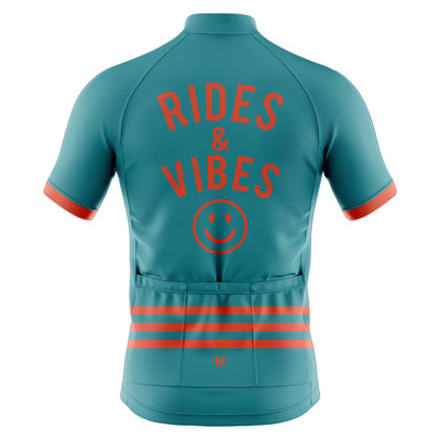 Jersey de ciclismo azul del lado de los hombres