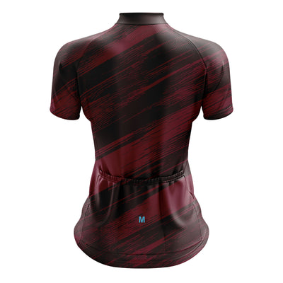 Jersey de ciclismo de gradiente rosado de mujeres