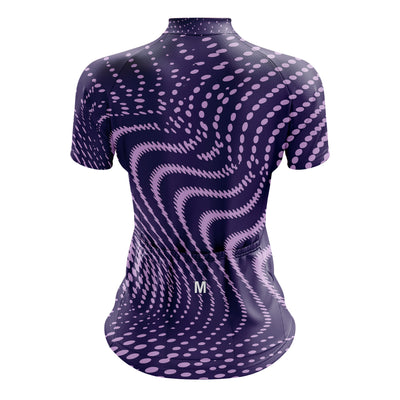 Women's Purple Wave Cycling Jersey