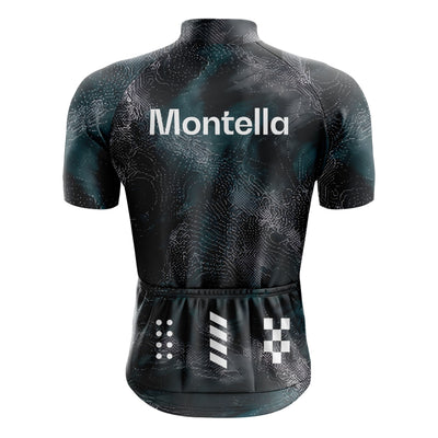 Jersey de ciclismo azul del lado de los hombres