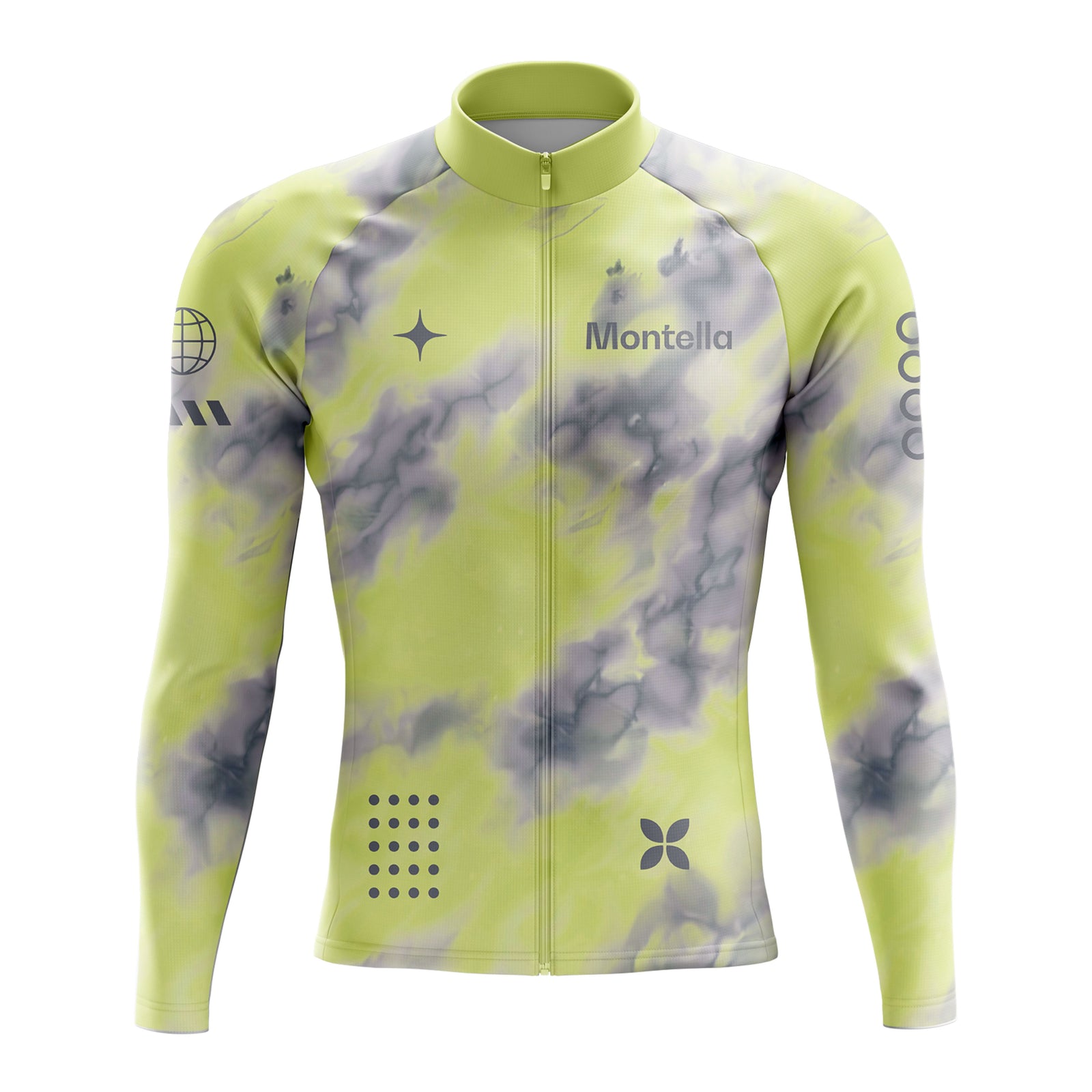 Jersey de ciclismo de manga de ángulo negro de los hombres