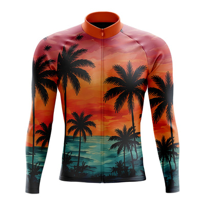 Jersey de ciclismo de manga de ángulo negro de los hombres