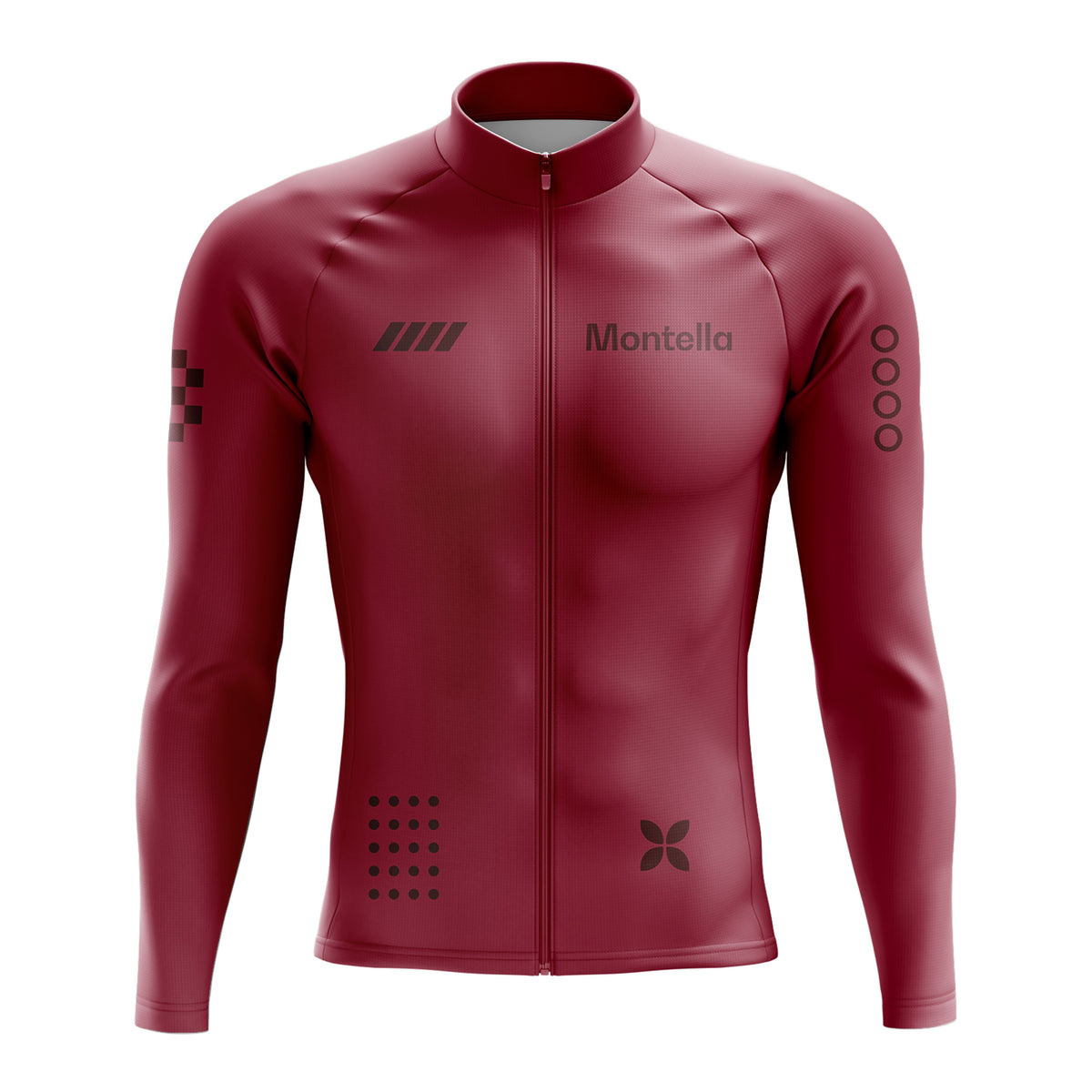 Jersey de ciclismo de manga de ángulo negro de los hombres