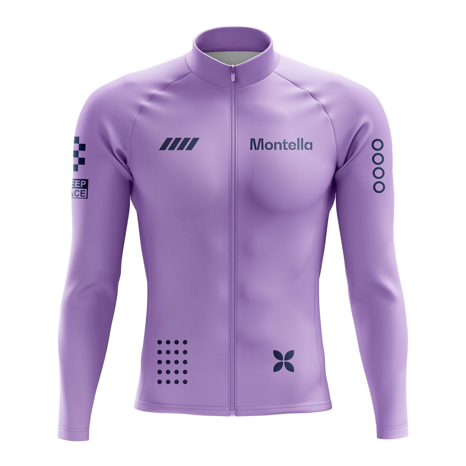 Jersey de ciclismo de manga de ángulo negro de los hombres
