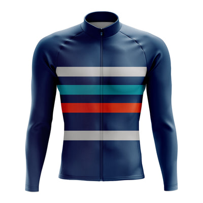 Men's Blue Long Sleeve Cycling Jersey 26/6 Edition