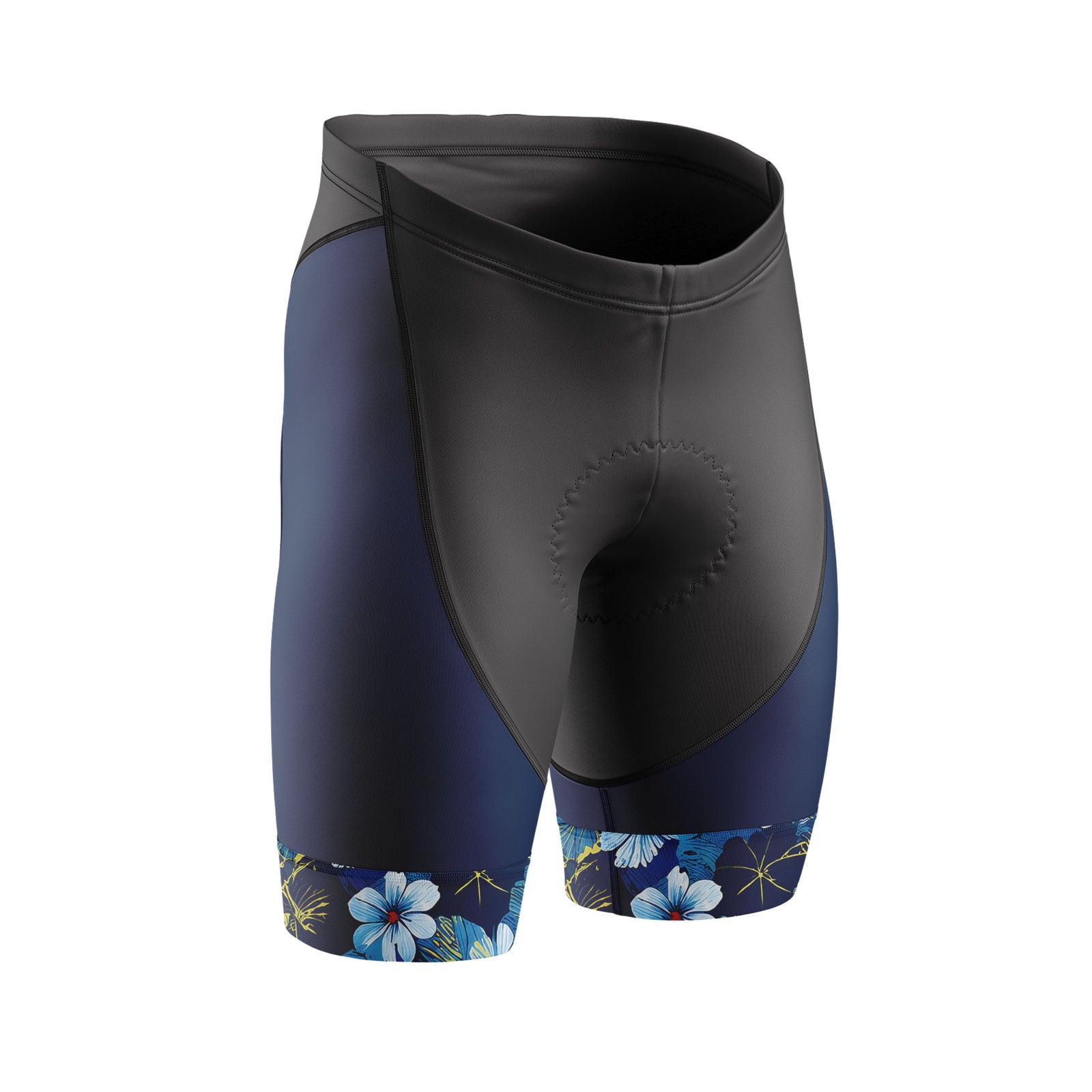 Women's Blue Floral Cycling Jersey or Shorts