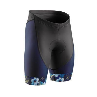 Women's Blue Floral Cycling Jersey or Shorts