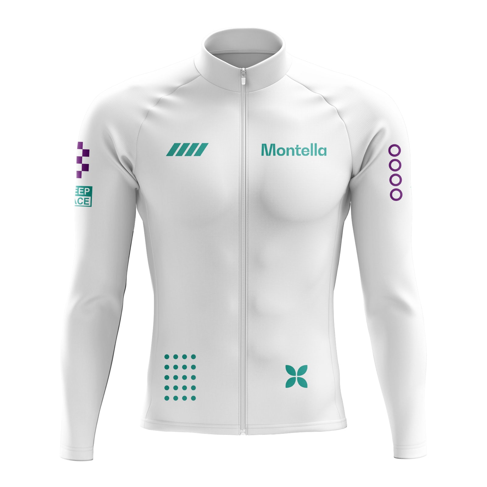 Jersey de ciclismo de manga de ángulo negro de los hombres