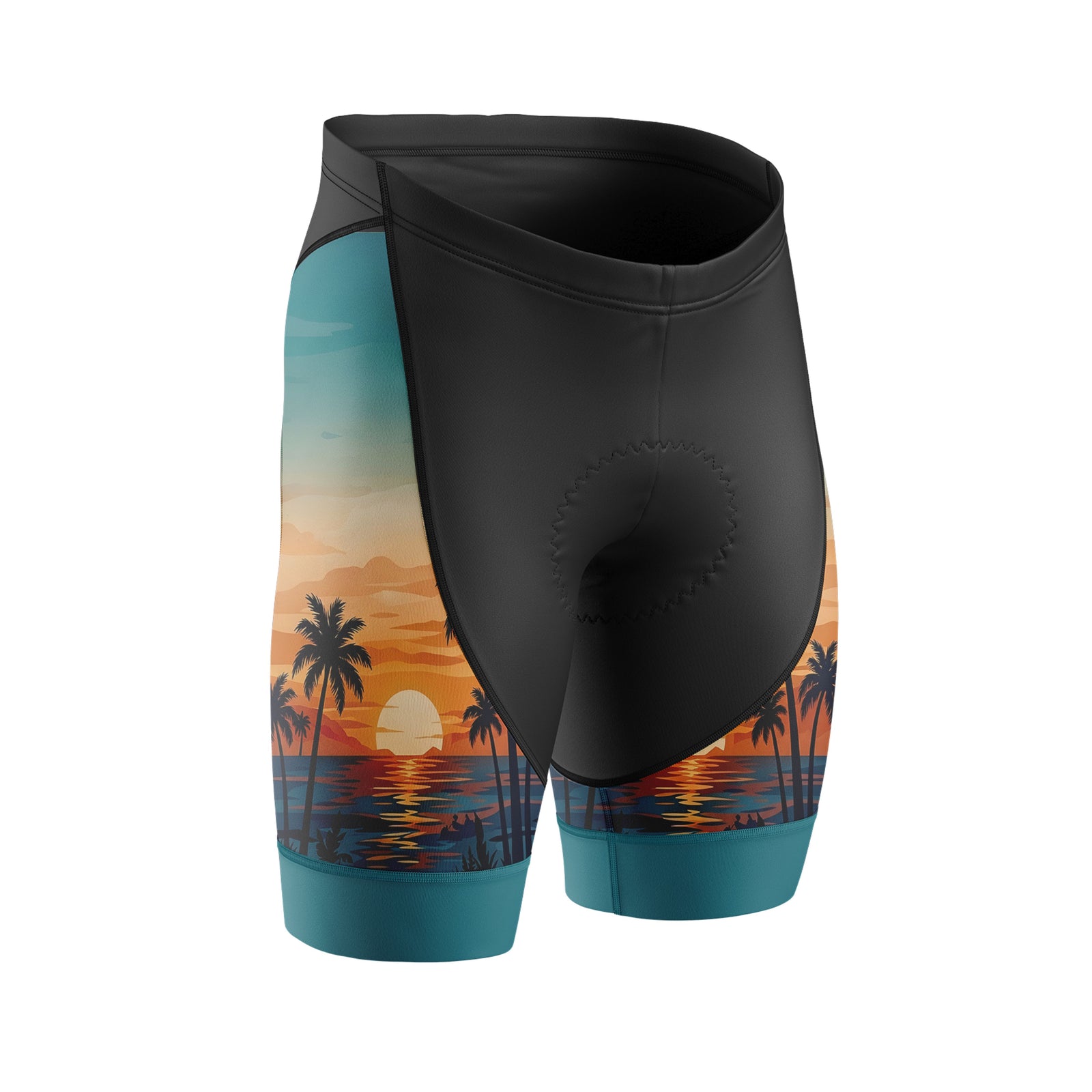 Mujeres pantalones cortos de ciclismo de gradiente rosa