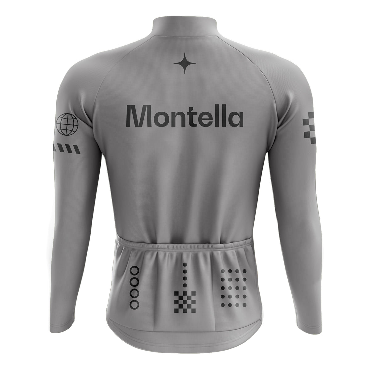 Jersey de ciclismo de manga de ángulo negro de los hombres