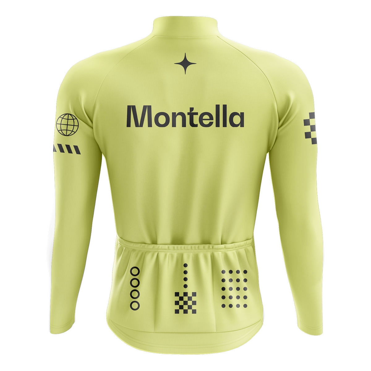 Men's Lime Yellow Long Sleeve Cycling Jersey