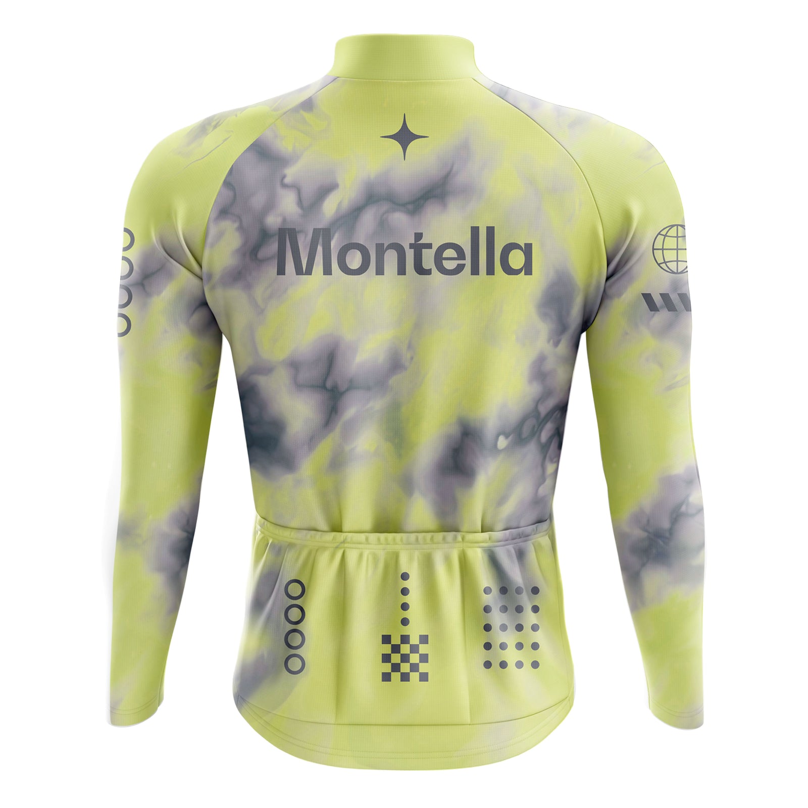Jersey de ciclismo de manga de ángulo negro de los hombres