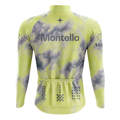 Jersey de ciclismo de manga de ángulo negro de los hombres