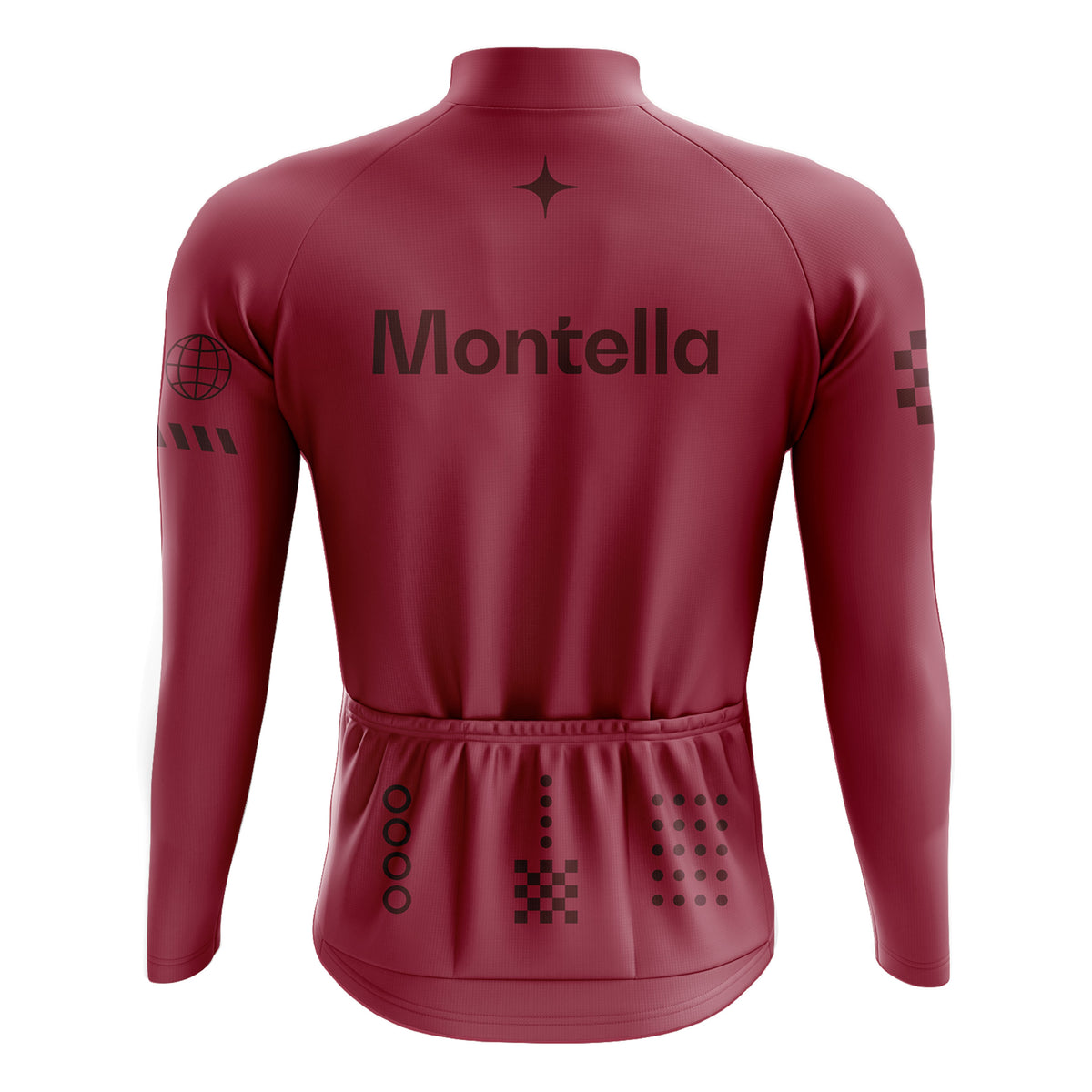 Jersey de ciclismo de manga de ángulo negro de los hombres