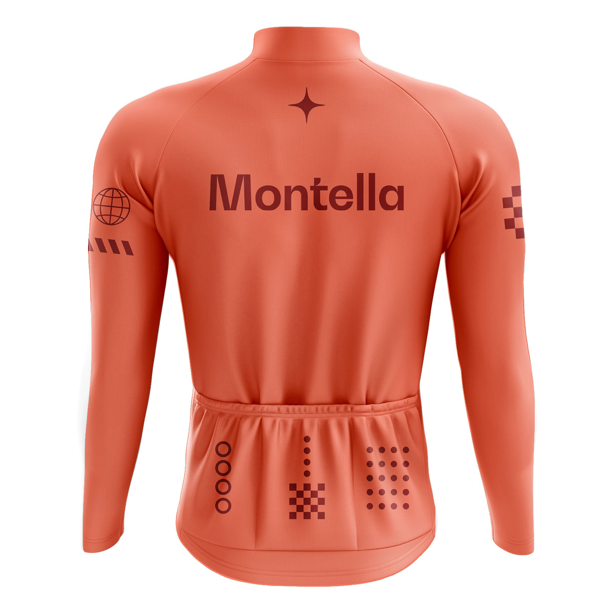 Men's Coral Long Sleeve Cycling Jersey