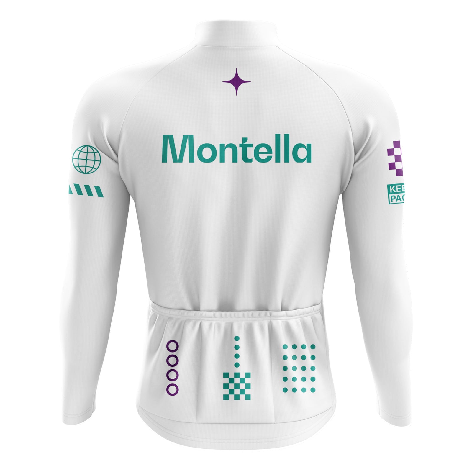 Jersey de ciclismo de manga de ángulo negro de los hombres