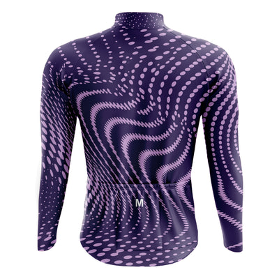 Jersey de ciclismo de manga de ángulo negro de los hombres
