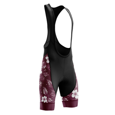 Men's Burgundy Floral Cycling Bib Shorts 26/18 Edition