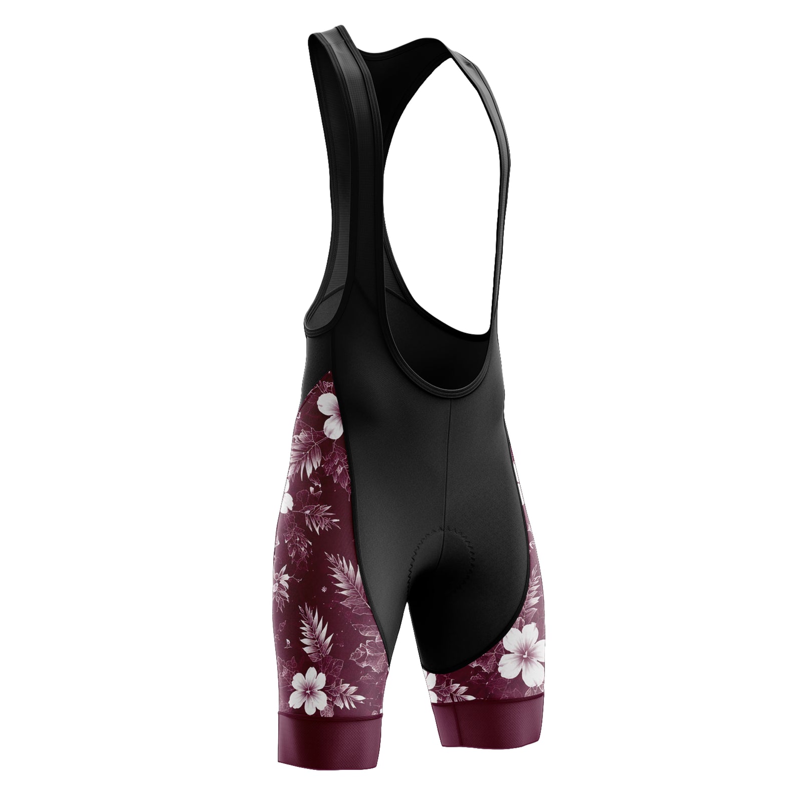 Men's Burgundy Floral Cycling Jersey or Bib Shorts 26/18 Edition