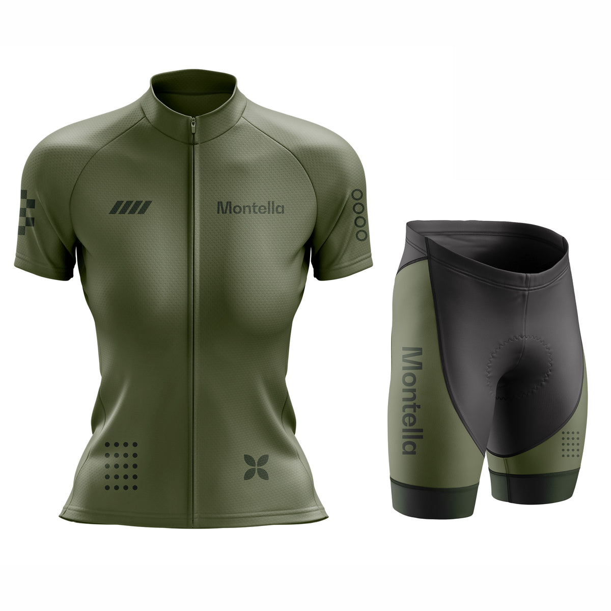Women's Olive Green Cycling Jersey or Shorts