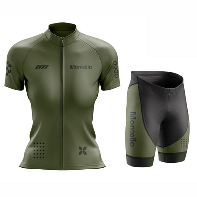 Women's Olive Green Cycling Jersey or Shorts