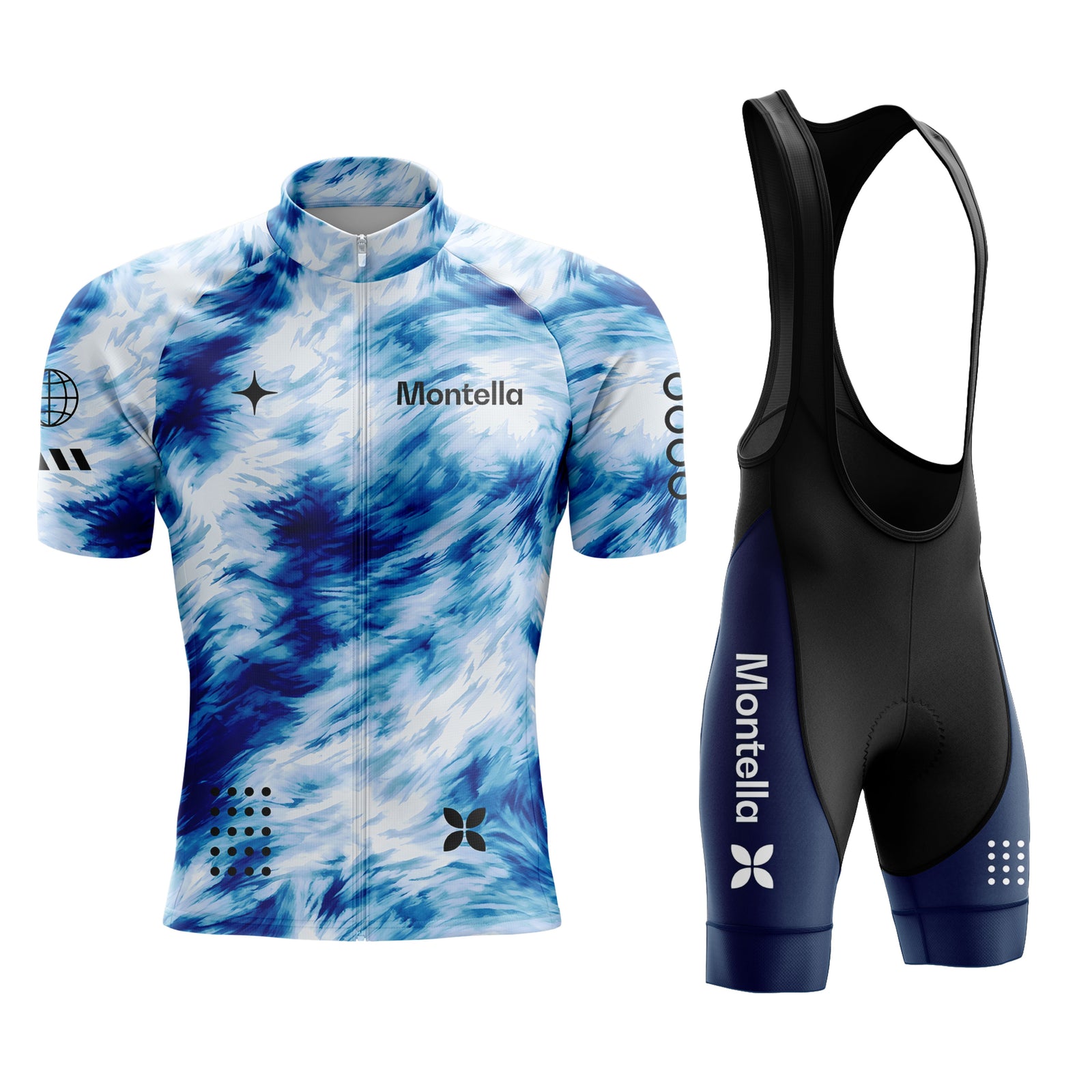 Men's Blue Space Cycling Jersey or Bib Shorts 26/25