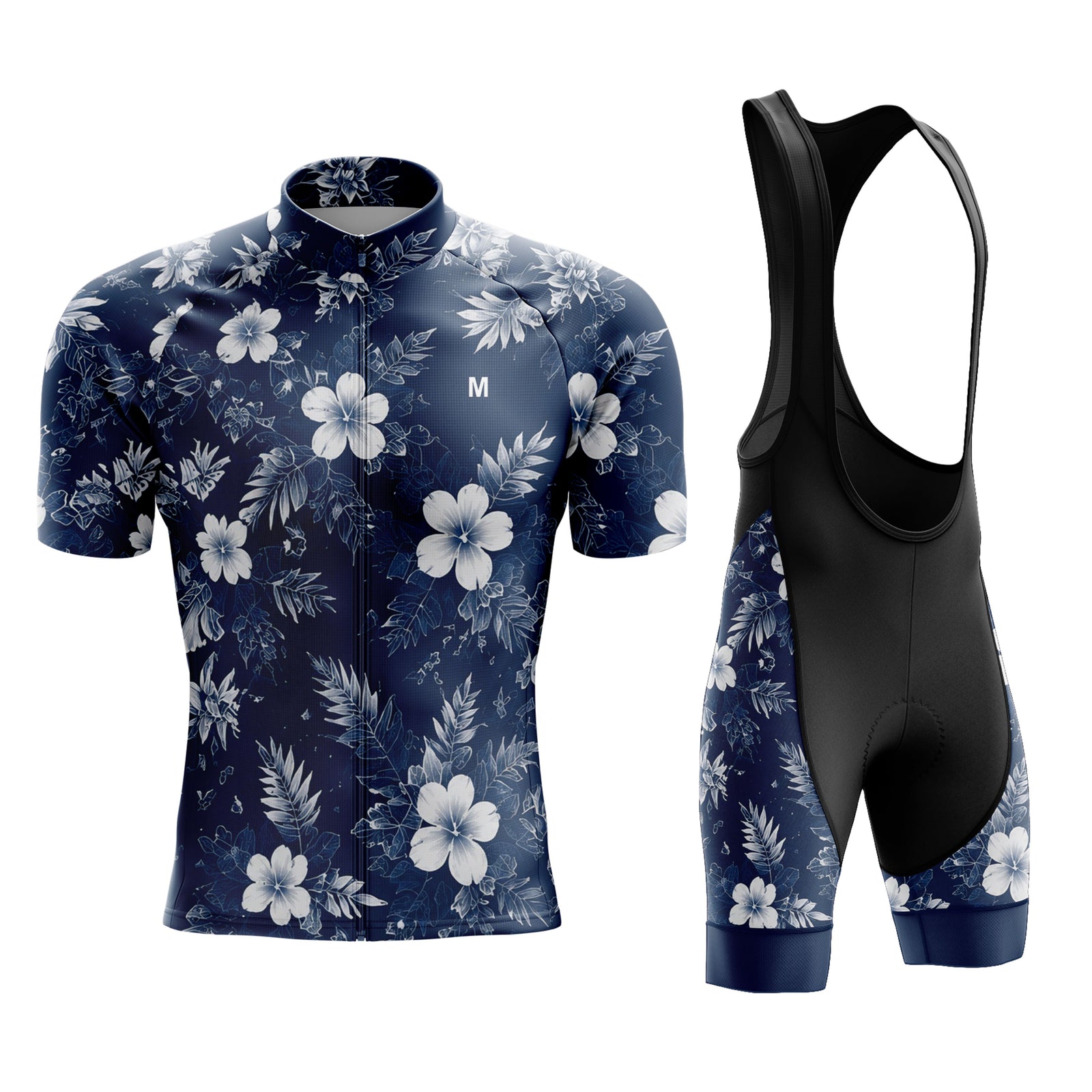 Men's Blue Floral Cycling Jersey or Bib Shorts 26/19 Edition
