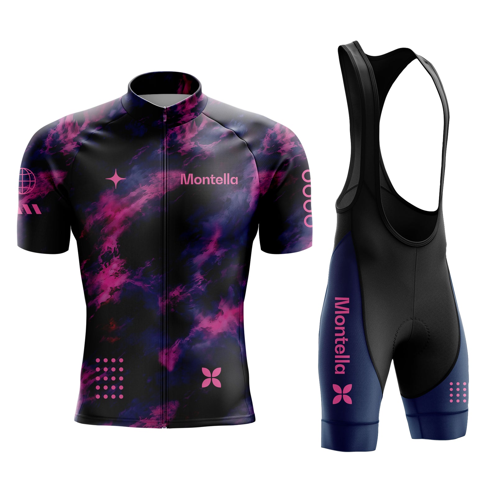 Men's Pink Space Cycling Jersey or Bib Shorts 26/24