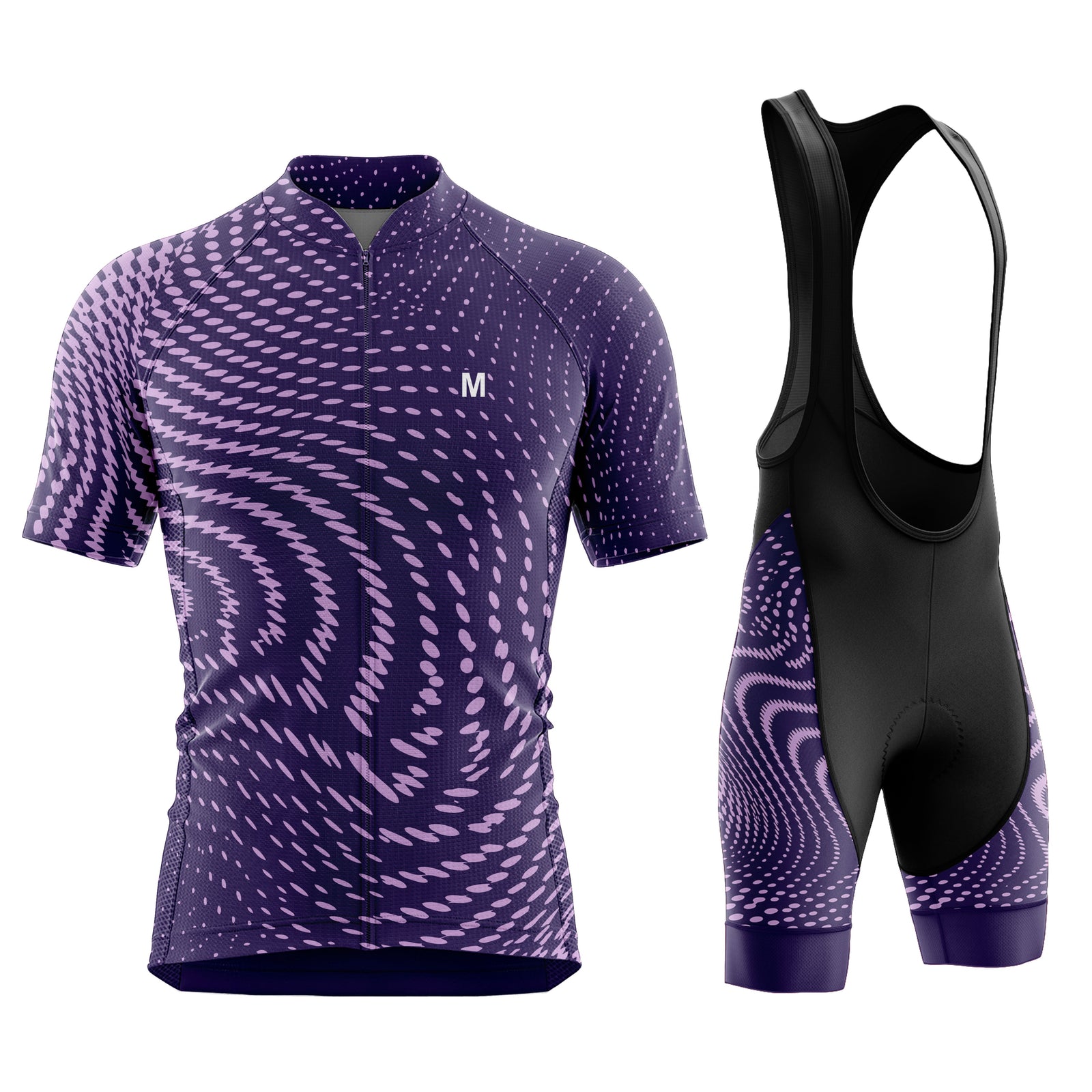 Men's Purple Wave Cycling Jersey or Bib Shorts