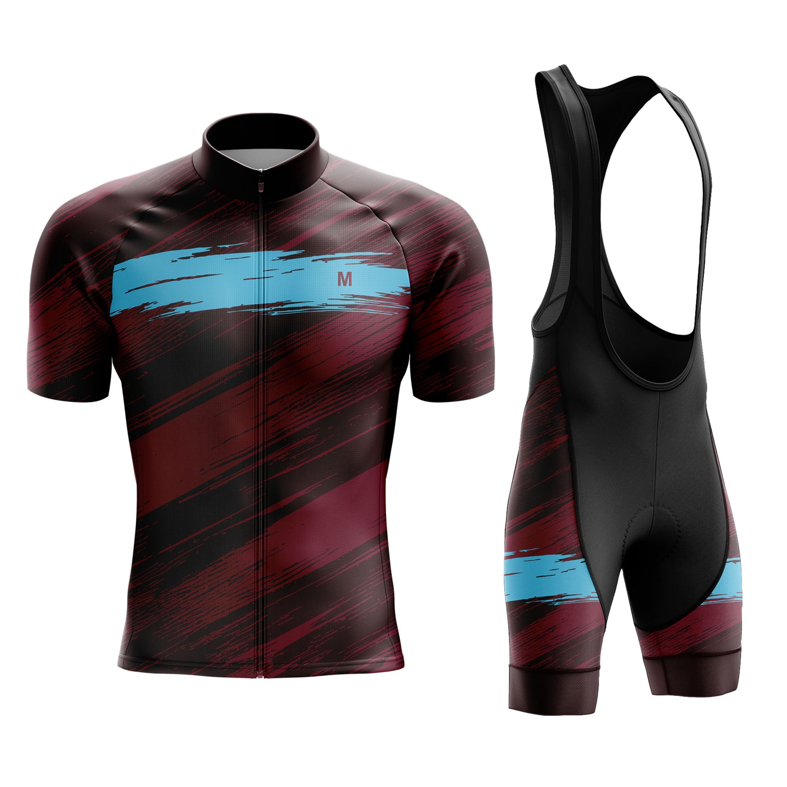 Men's Burgundy Cycling Jersey or Bib Shorts 26/17 Edition