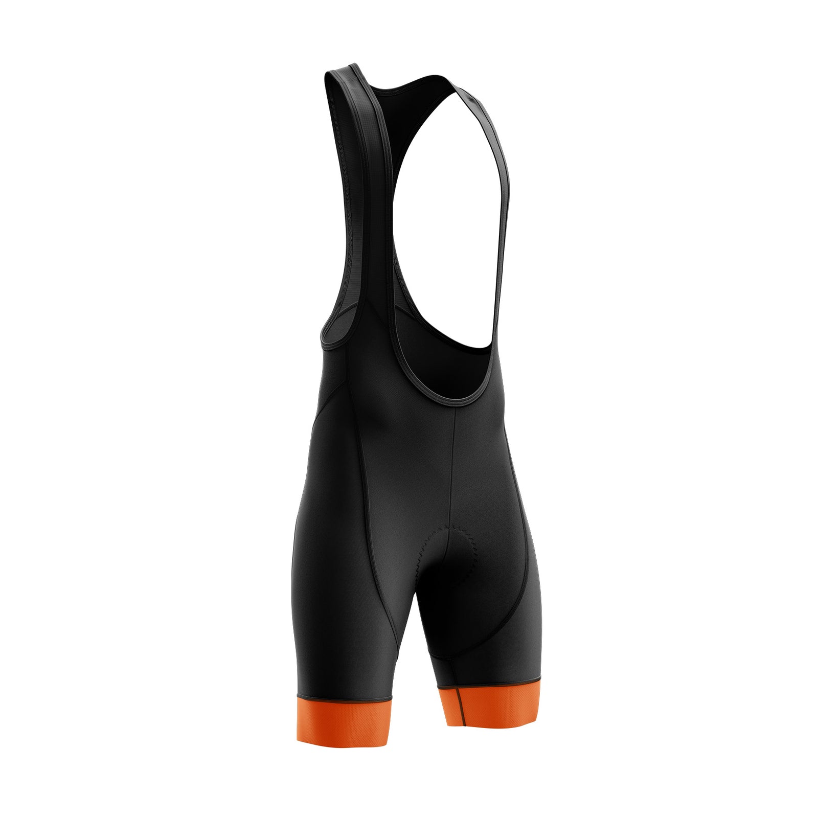 Men's Orange Side Cycling Bib Shorts