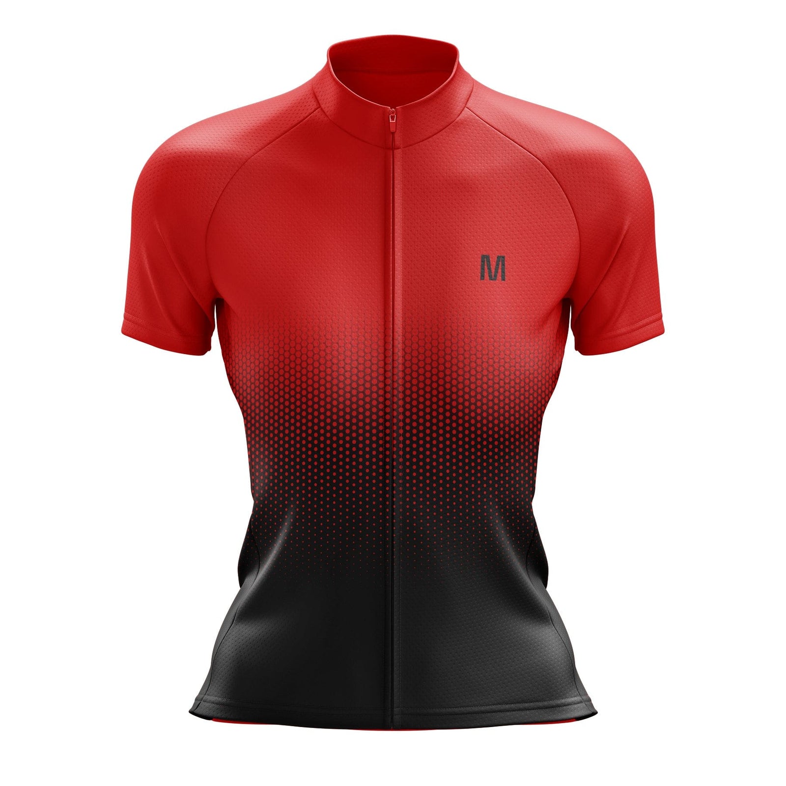 Women's Red Gradient Cycling Jersey