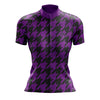 Women's Purple Houndstooth Cycling Jersey or Shorts