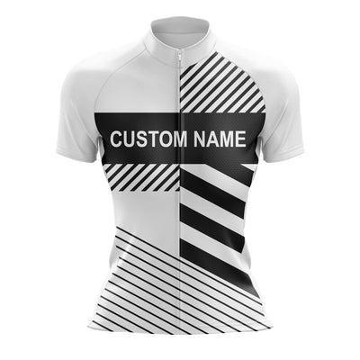 Custom Women Cycling Jersey or Shorts - White Black