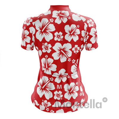 Women's Hibiscus flower Cycling Jersey