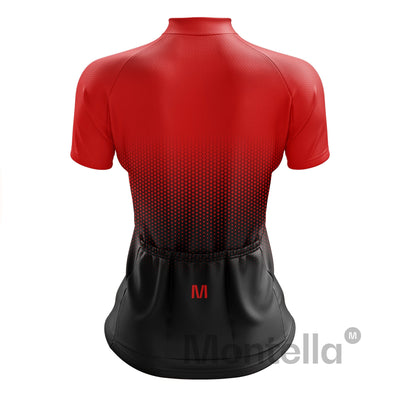 Women's Red Gradient Cycling Jersey or Shorts