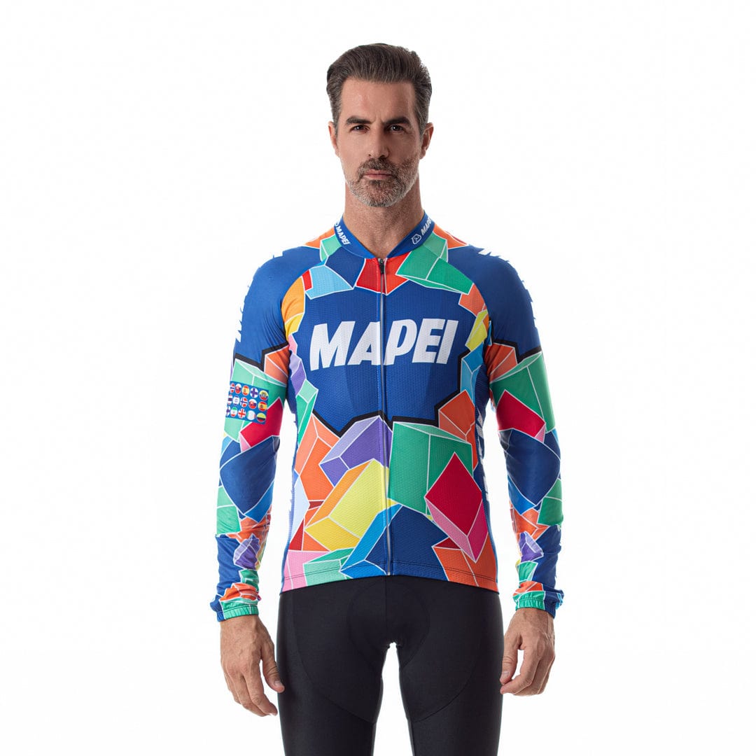 Men's Retro Mapei Long Sleeve Cycling Jersey