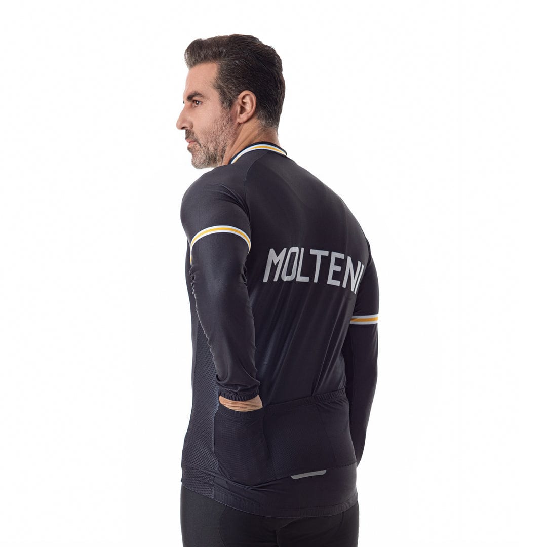 Men's Retro Molteni Long Sleeve Cycling Jersey